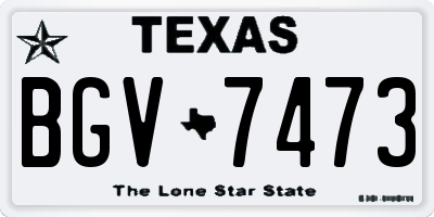 TX license plate BGV7473