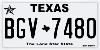 TX license plate BGV7480