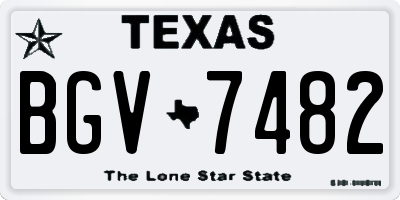 TX license plate BGV7482