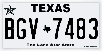 TX license plate BGV7483