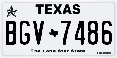 TX license plate BGV7486