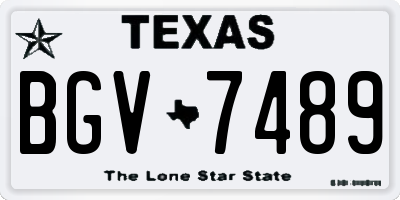 TX license plate BGV7489