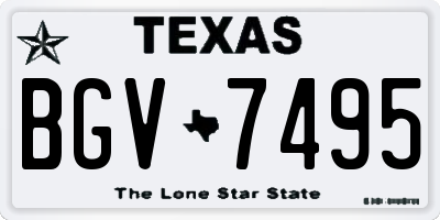 TX license plate BGV7495