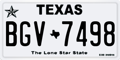 TX license plate BGV7498