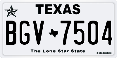 TX license plate BGV7504