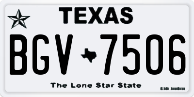 TX license plate BGV7506