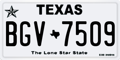 TX license plate BGV7509