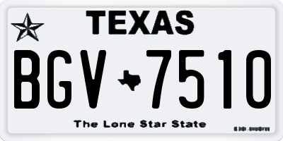 TX license plate BGV7510