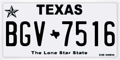 TX license plate BGV7516