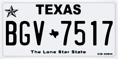 TX license plate BGV7517