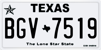 TX license plate BGV7519