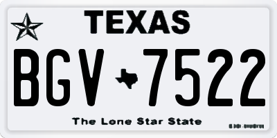 TX license plate BGV7522