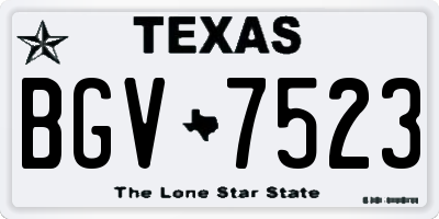 TX license plate BGV7523