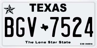 TX license plate BGV7524