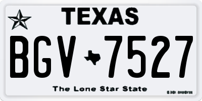 TX license plate BGV7527