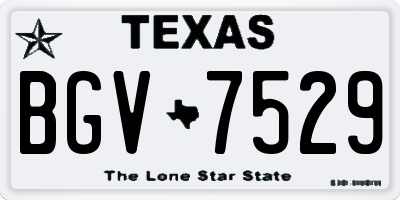 TX license plate BGV7529