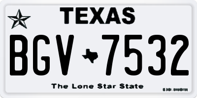 TX license plate BGV7532