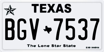 TX license plate BGV7537