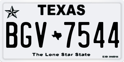 TX license plate BGV7544