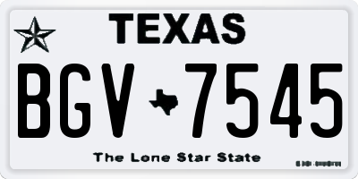 TX license plate BGV7545