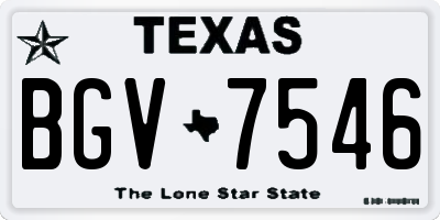 TX license plate BGV7546