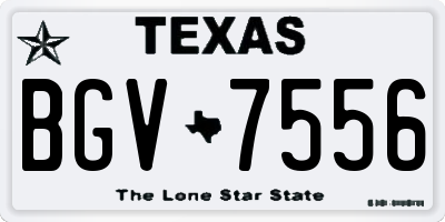 TX license plate BGV7556