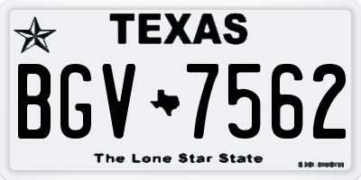 TX license plate BGV7562