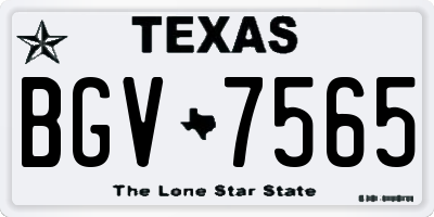 TX license plate BGV7565