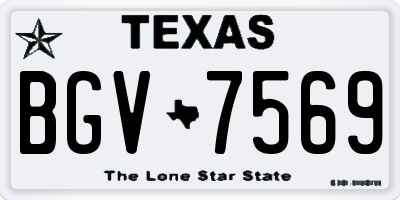 TX license plate BGV7569