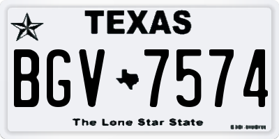 TX license plate BGV7574