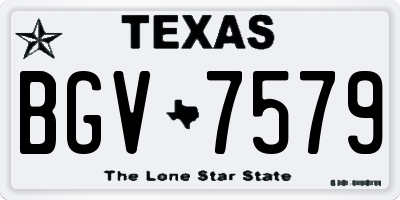 TX license plate BGV7579