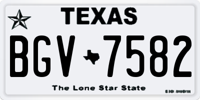 TX license plate BGV7582