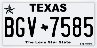 TX license plate BGV7585