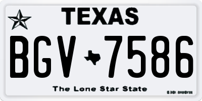 TX license plate BGV7586