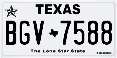 TX license plate BGV7588