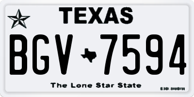 TX license plate BGV7594