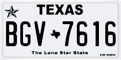 TX license plate BGV7616