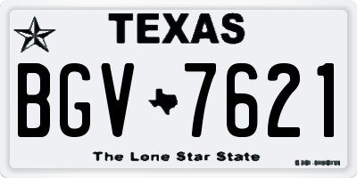 TX license plate BGV7621