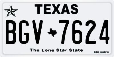 TX license plate BGV7624