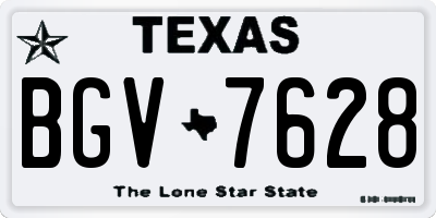 TX license plate BGV7628