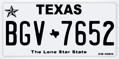TX license plate BGV7652
