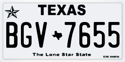 TX license plate BGV7655
