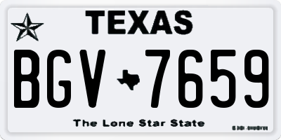 TX license plate BGV7659