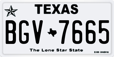 TX license plate BGV7665