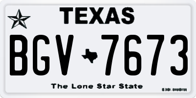 TX license plate BGV7673