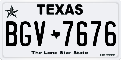 TX license plate BGV7676