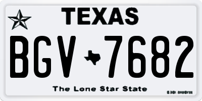TX license plate BGV7682