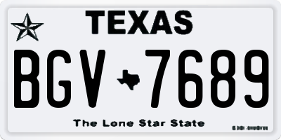 TX license plate BGV7689