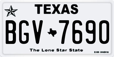 TX license plate BGV7690
