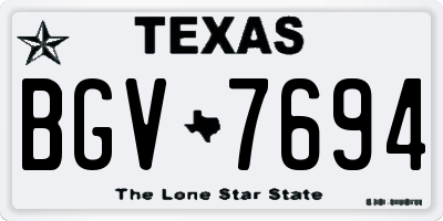 TX license plate BGV7694